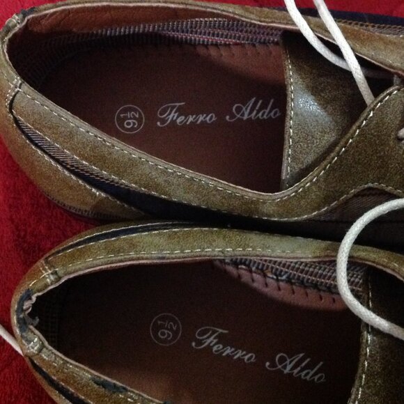 Ferro Aldo Julian Plaid Wingtip Dress Shoes Size 9 ½ M New Never W - Picture 6 of 12